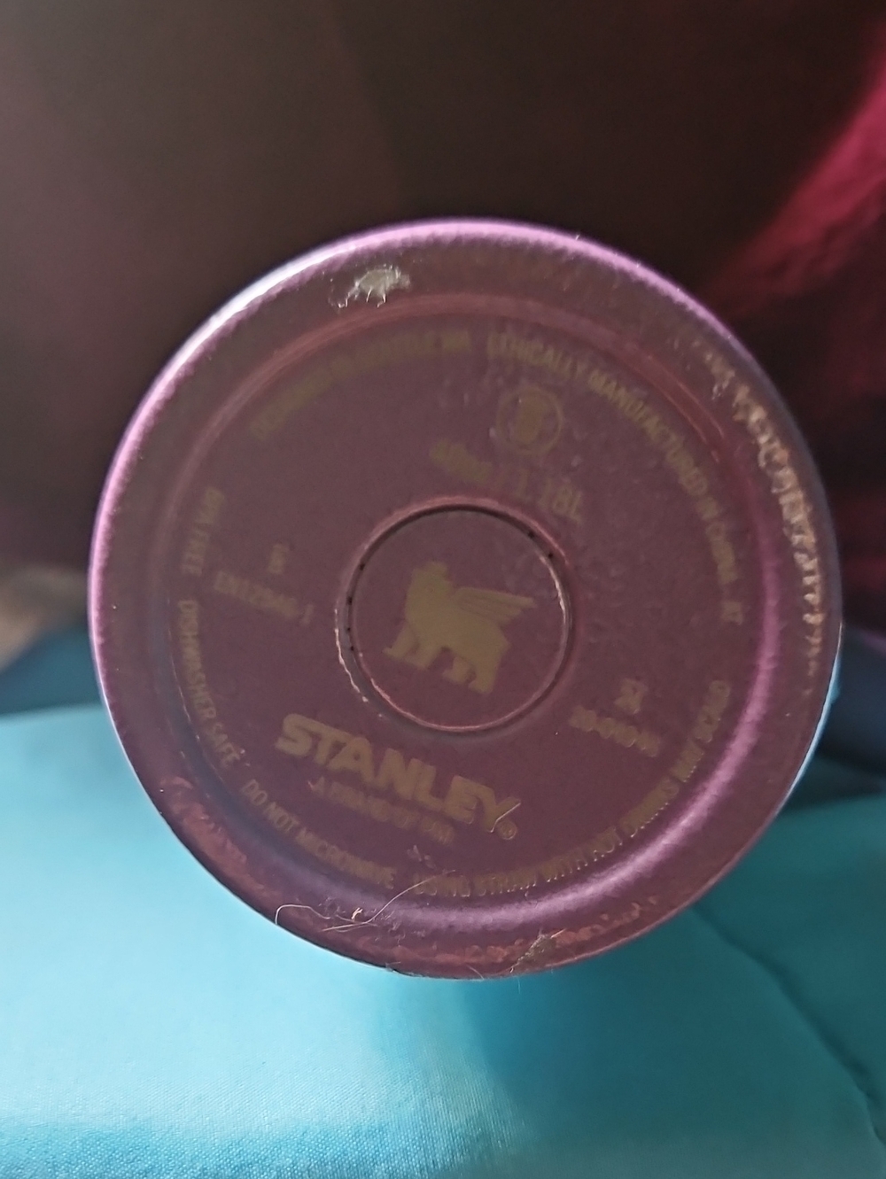 Stanley Purple Travel Tumbler with Handle and Straw - Picture 5 of 7